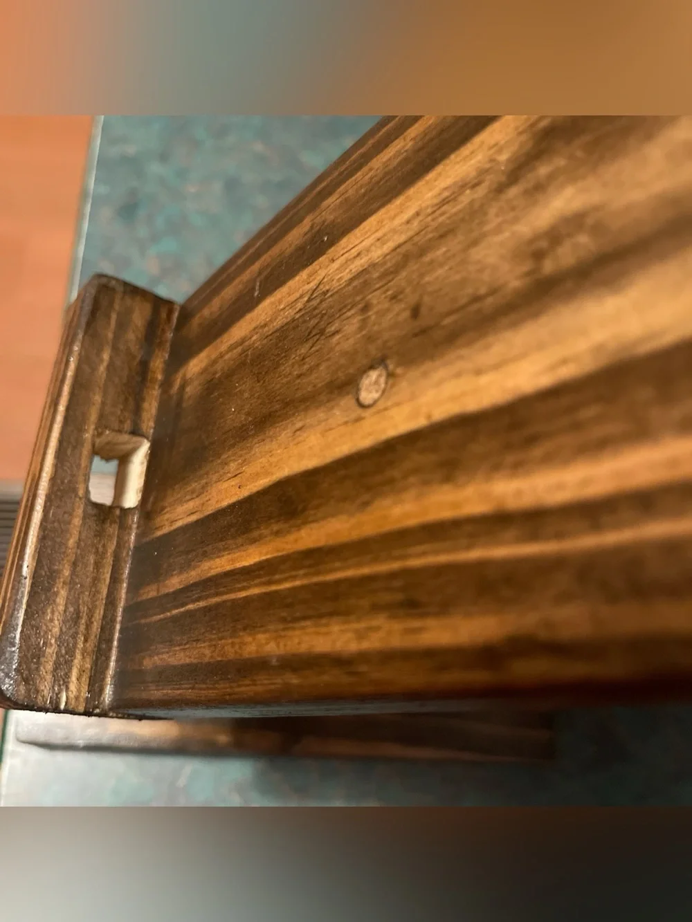 Handmade Wooden Phone or Tablet Stand in Warm Brown